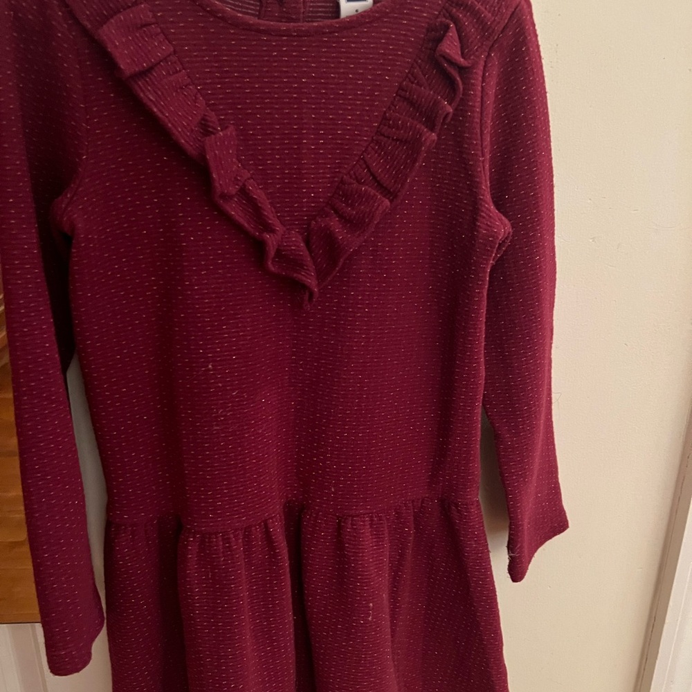 Elegant Burgundy Kids Dress